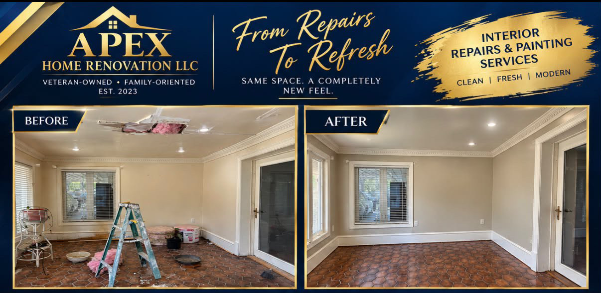 Apex interior renovation before and after